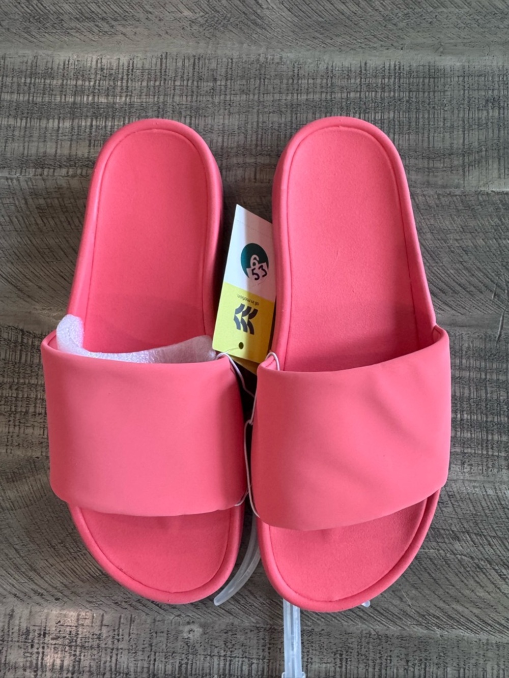 All in Motion Coral Pink Slide Sandals - Size 9